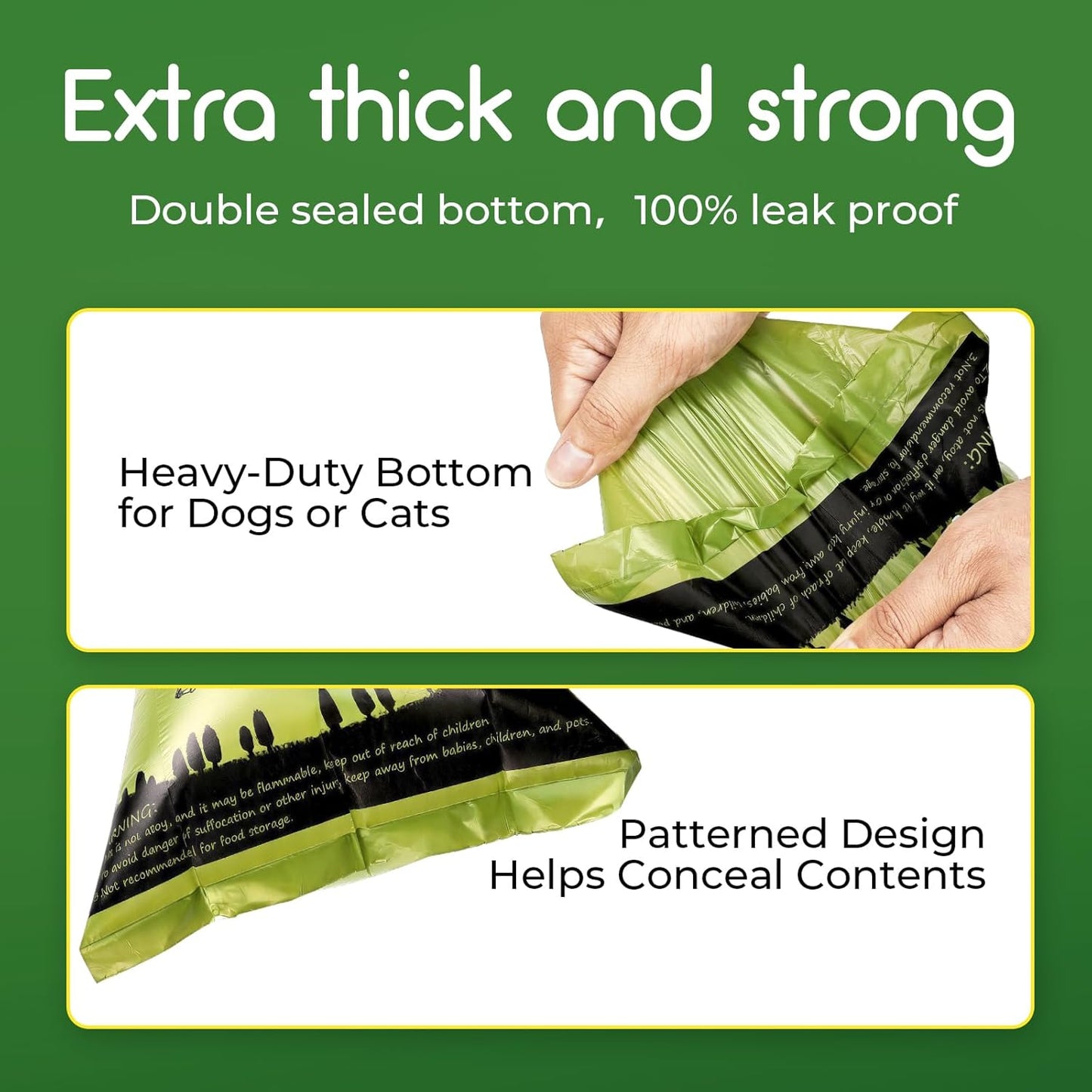 Biodegradable Dog Poop Bags Rolls 360 Count Scented, Leak Proof and Extra Thick Waste Bag Refill (Scented)
