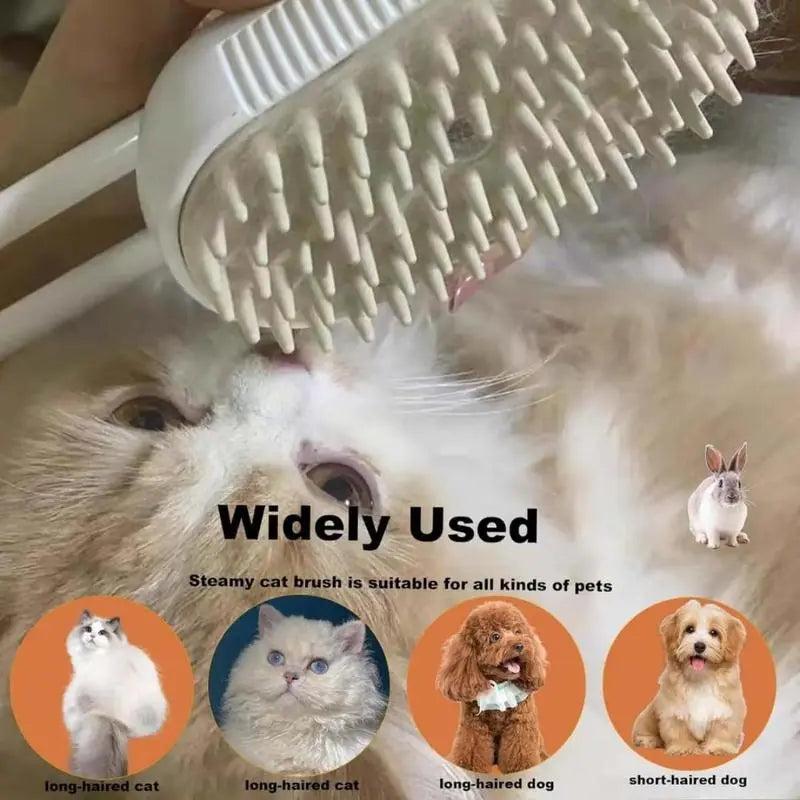 Pet Steam Brush,Cat & Dog Hair Remover, Adjustable Pet Hair Remover,Pet Steamy Mist,Steam Pet Brush for Pet Hair 4-IN-1 Steamy Cat Brush Grooming Comb for Dogs Steam Brush for Cats Remove Flying Fur Steam Advanced Pet Hair Removal Comb Pet Pal Brush